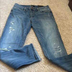 White House Black Market Blue Distressed Women's Jeans